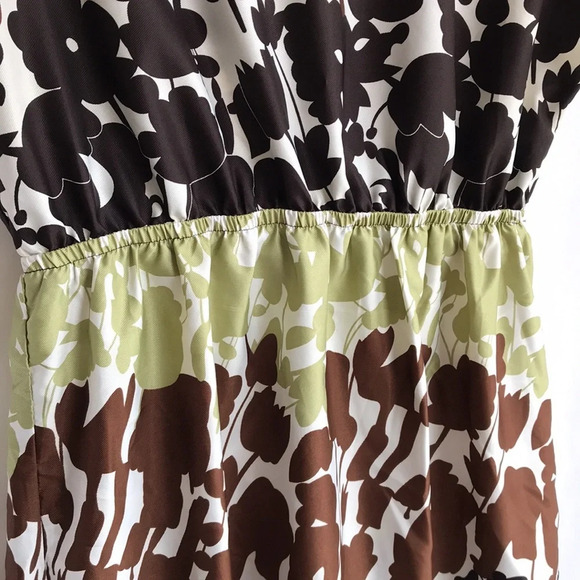Francesca’s brown and green print dress, size M - Picture 3 of 6